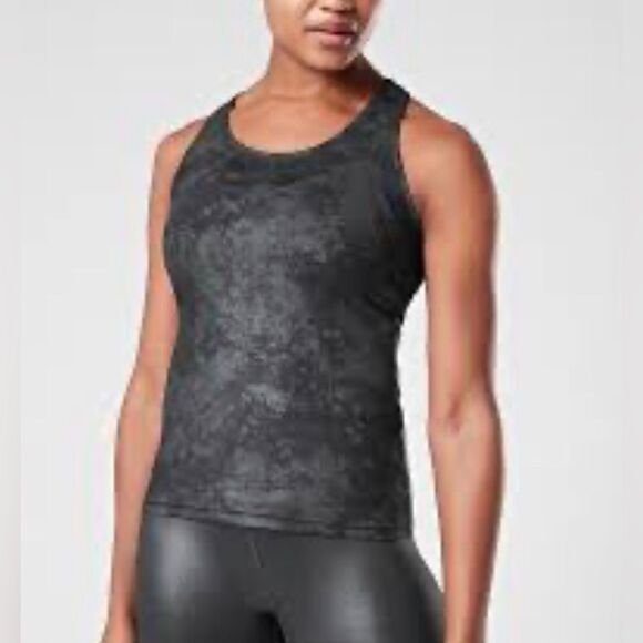 Athleta Shanti Misty Lace Print Racerback Tank Size XLT. - Picture 3 of 9